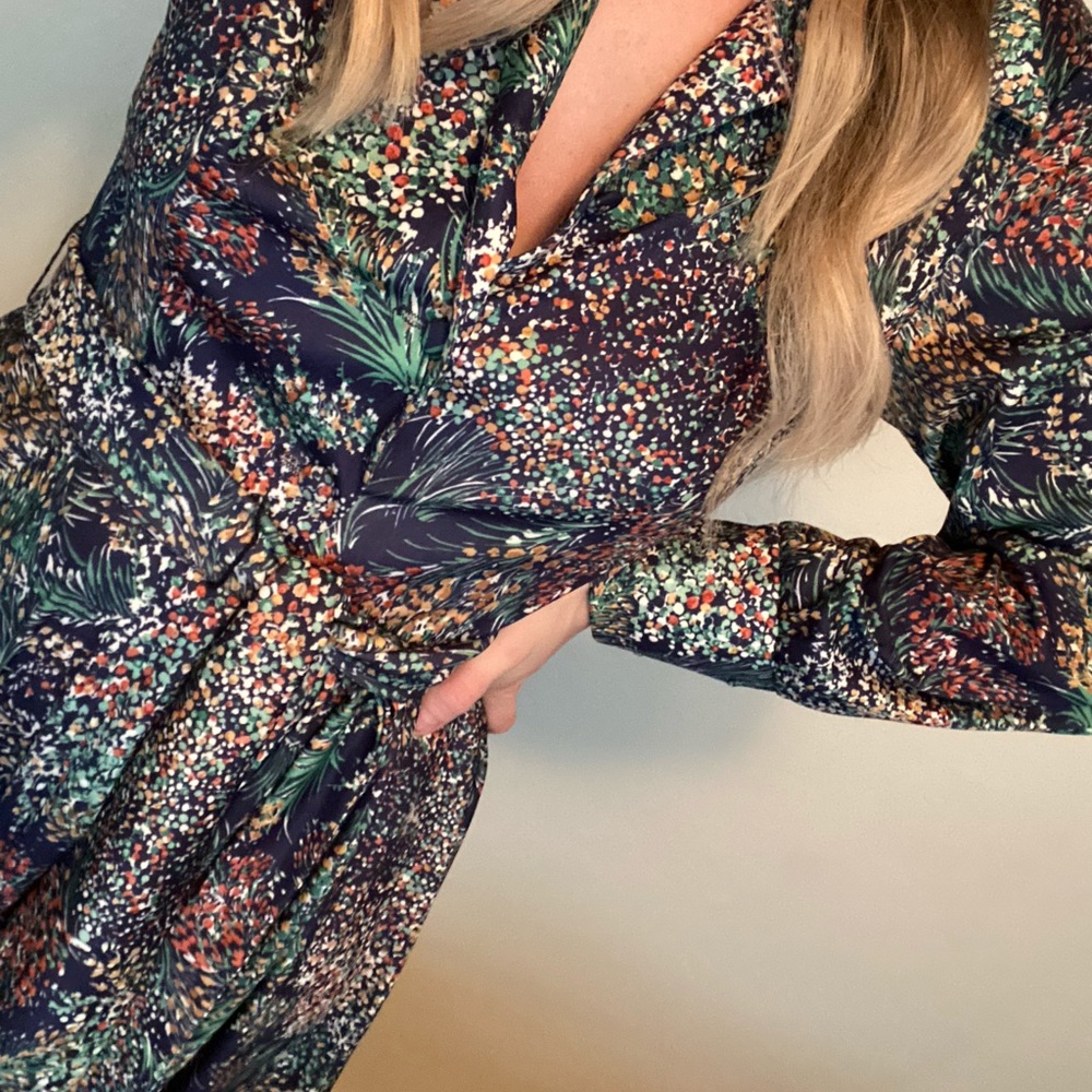Vintage 1970’s Floral Print Shirt Dress